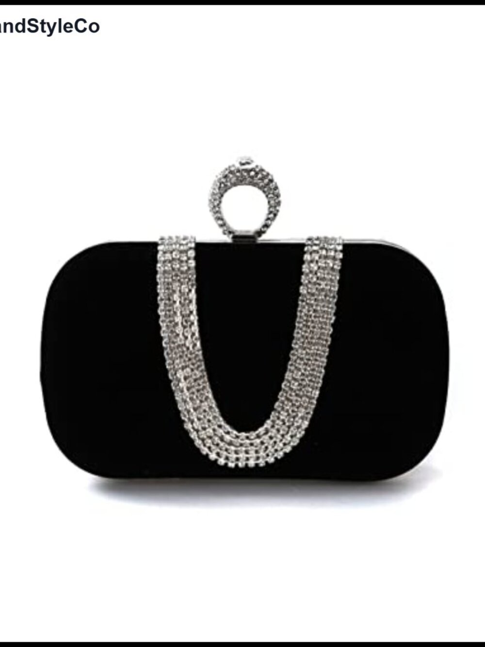 Velvet Rhinestone Clutch Evening Bag Sparkly Glittering Bridal Wedding Purse